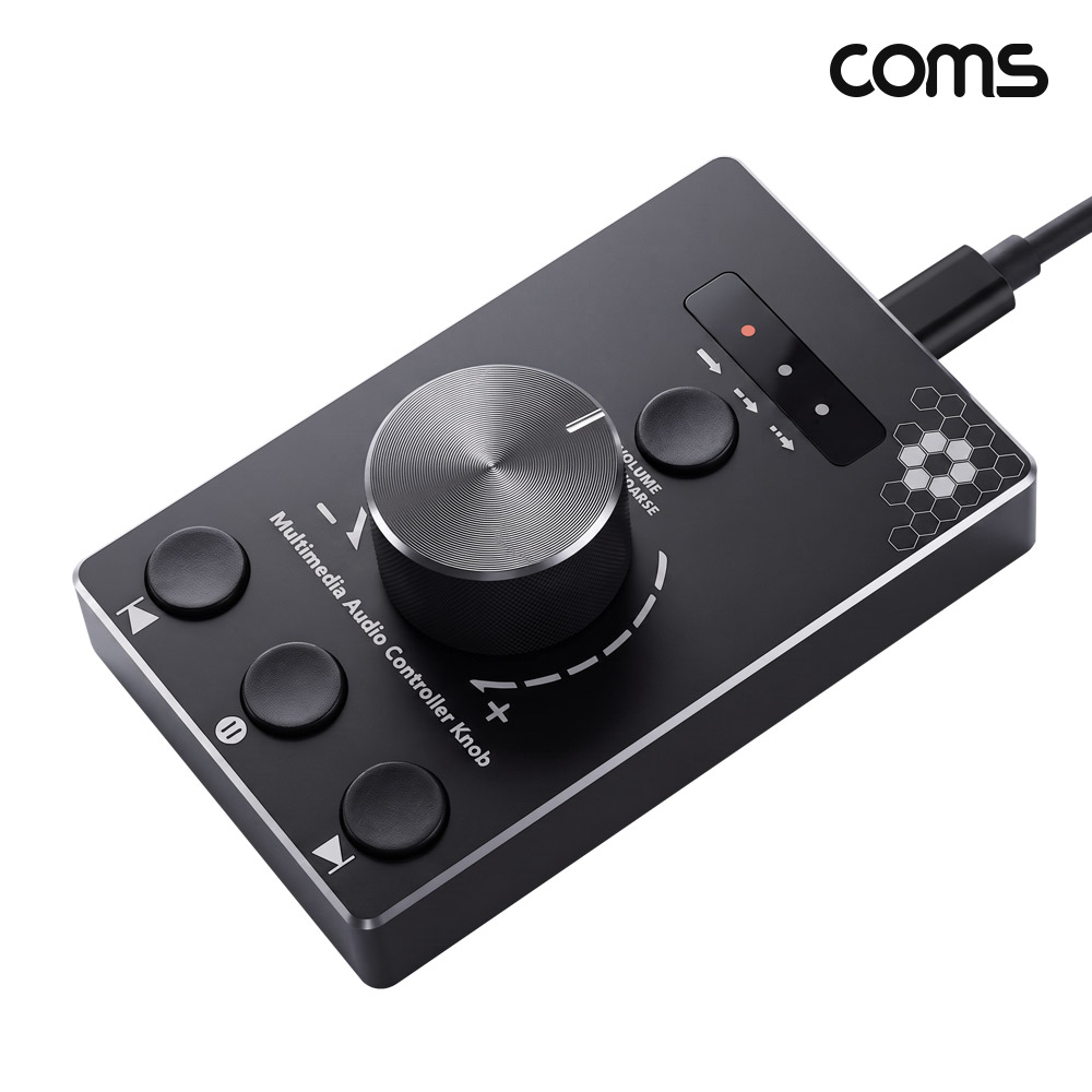 Coms USB 멀티미디어 볼륨 노브 C타입 휠 컨트롤러 조절기