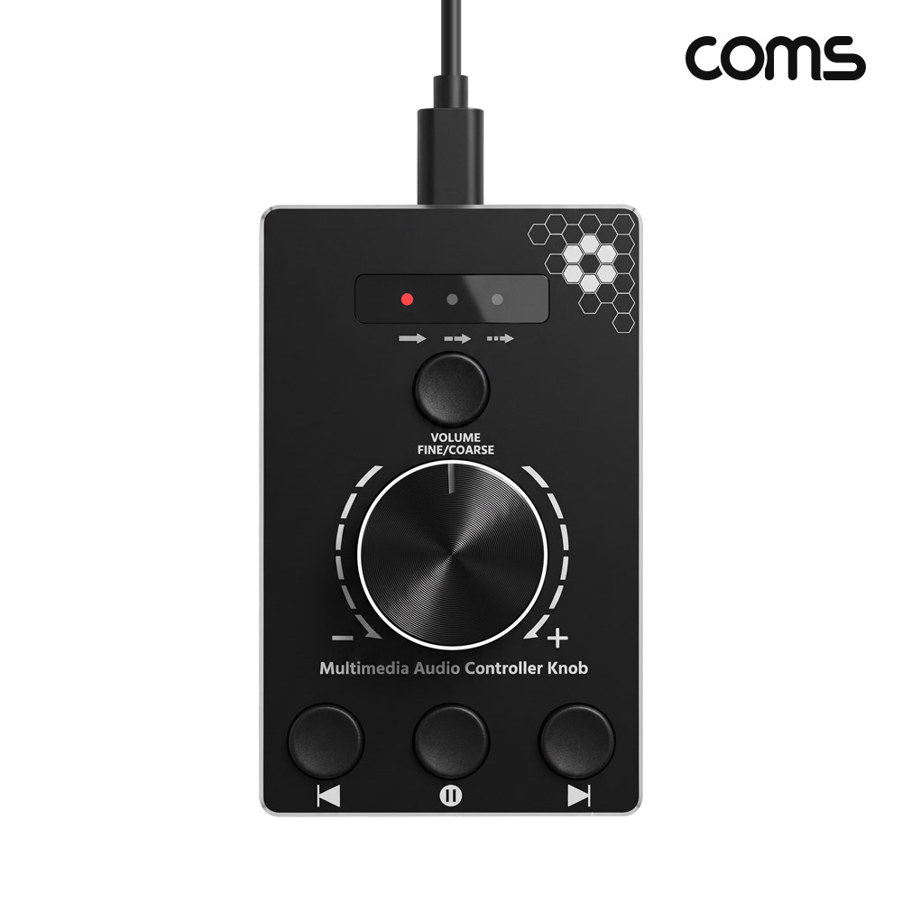 Coms USB 멀티미디어 볼륨 노브 C타입 휠 컨트롤러 조절기