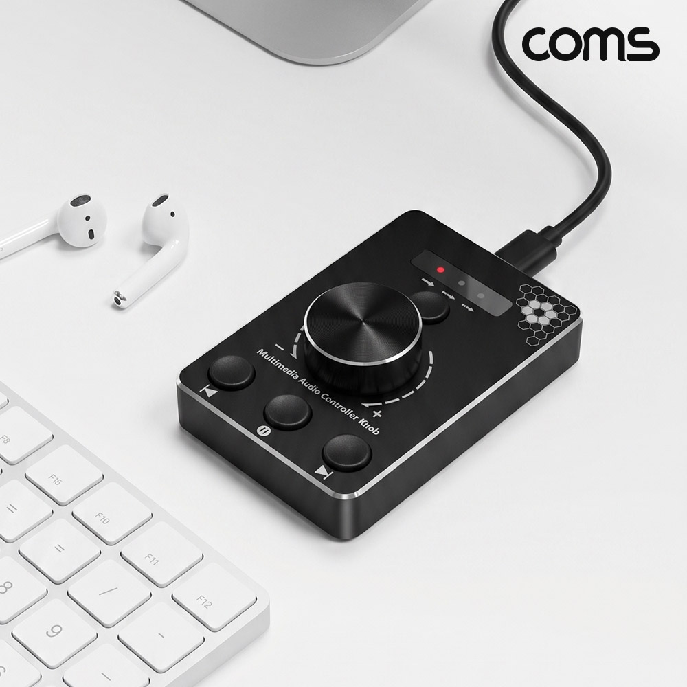 Coms USB 멀티미디어 볼륨 노브 C타입 휠 컨트롤러 조절기