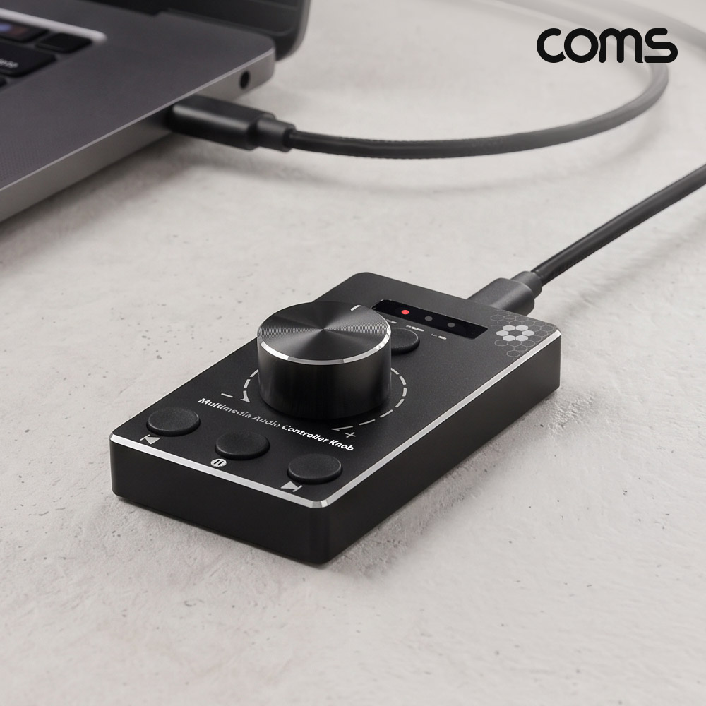 Coms USB 멀티미디어 볼륨 노브 C타입 휠 컨트롤러 조절기