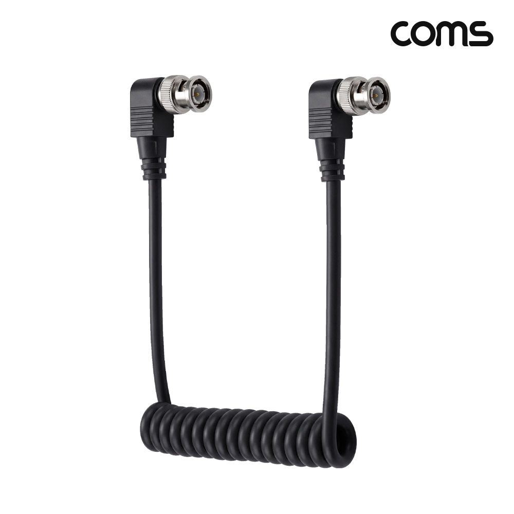 Coms BNC 스프링 케이블 MM 최소 30cm 최대 1M 양쪽 꺾임 CCTV