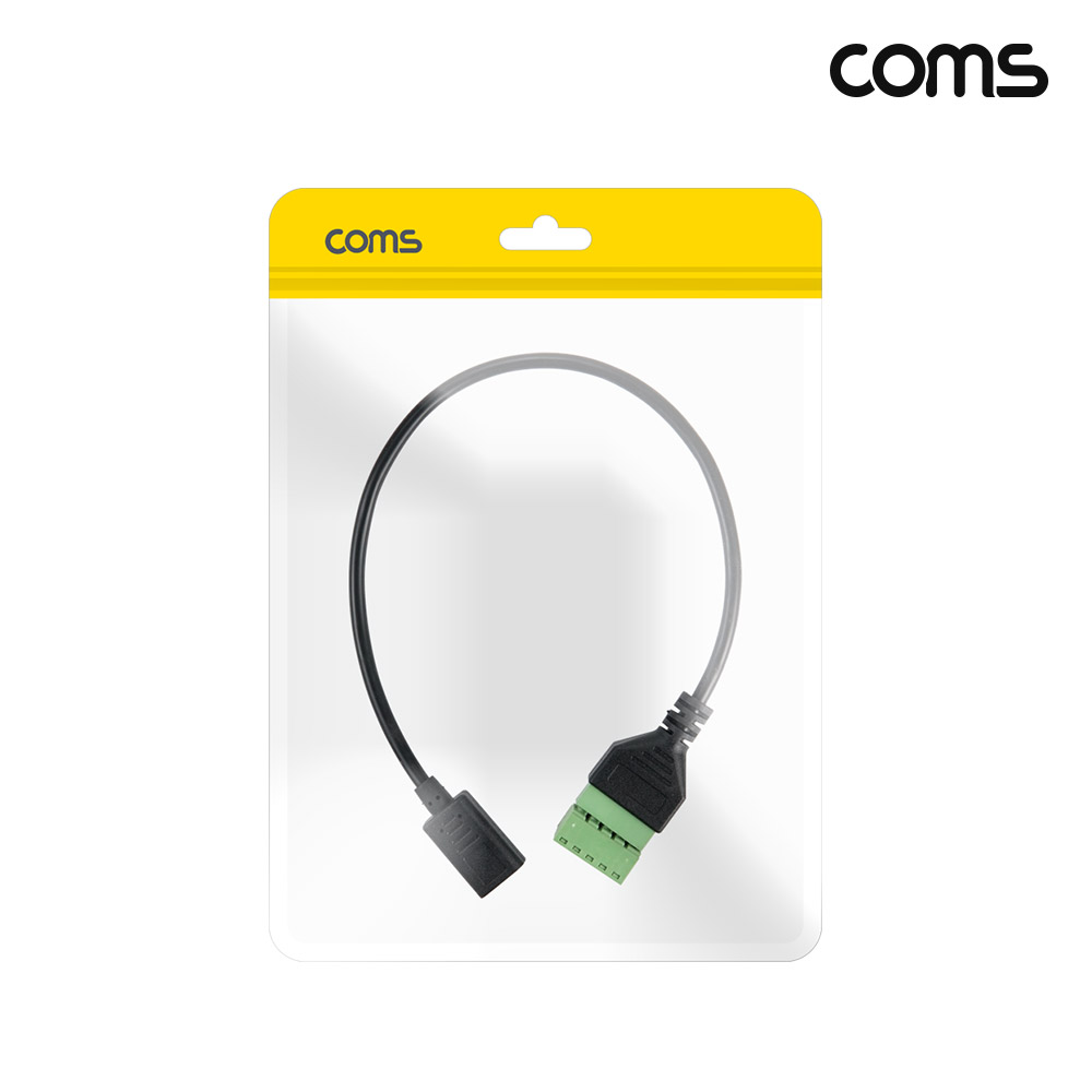 Coms USB C타입 터미널 변환 케이블 30cm 터미널 블록 5핀 5Pin