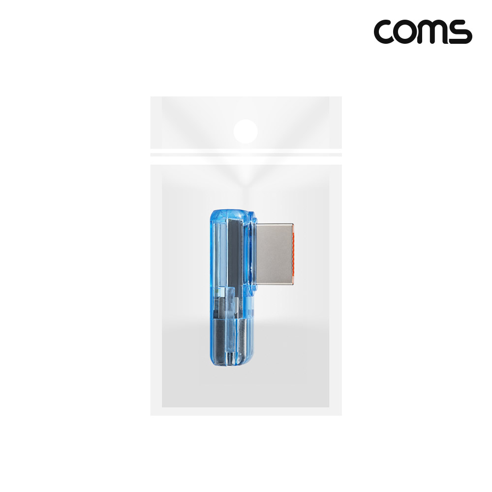 Coms HDMI 꺾임젠더 MF 상하좌우 8K 60Hz UHD 투명