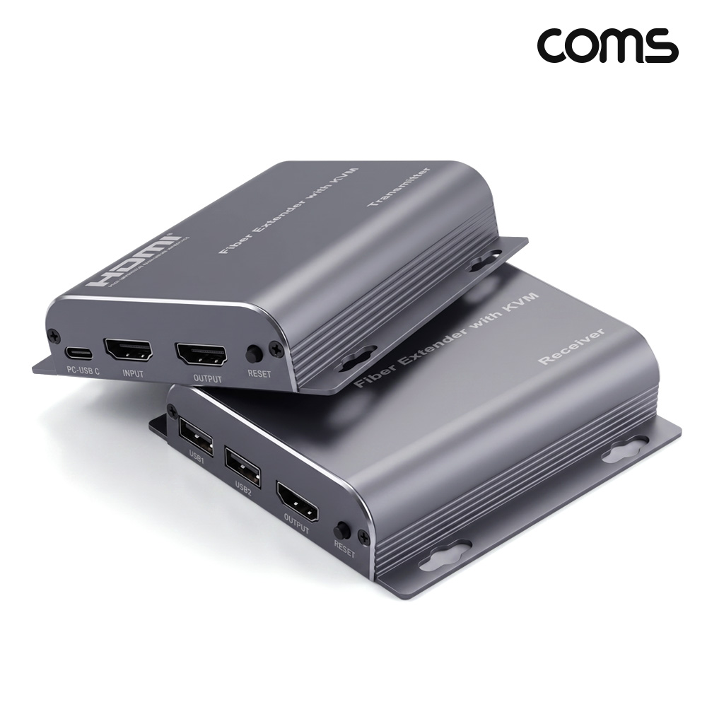 Coms HDMI KVM 광 연장기 20km FHD 1080p 키보드 마우스 연결