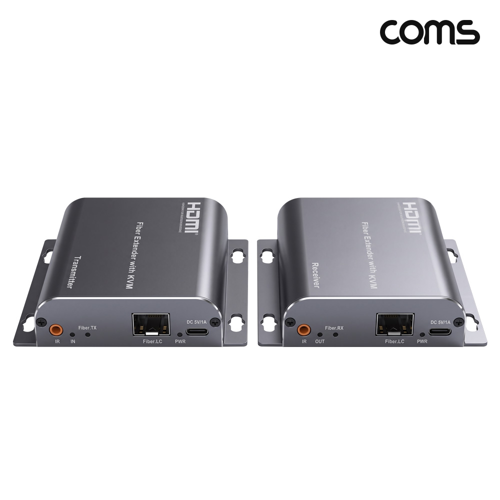Coms HDMI KVM 광 연장기 20km FHD 1080p 키보드 마우스 연결