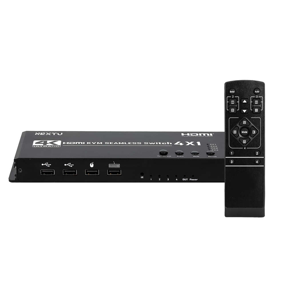 넥스트유 HDMI KVM 심리스 스위치 4대1 멀티뷰 마우스로밍 5507SMV-KVM