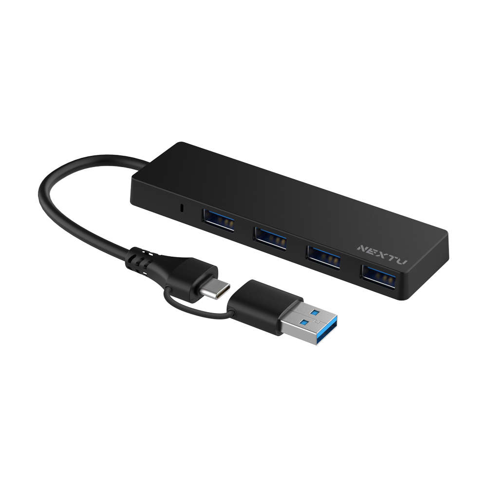 넥스트유 USB 3.0 4포트 허브 2in1 케이블 765U3