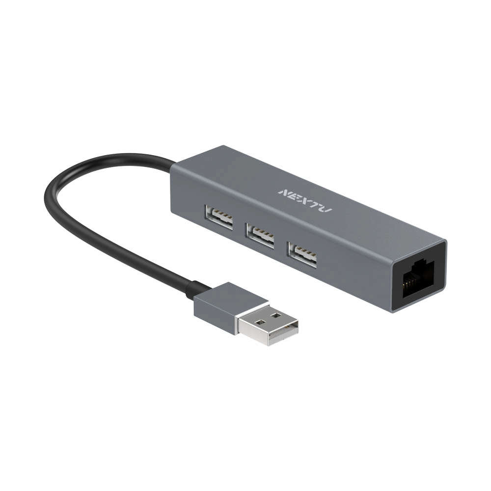 넥스트유 USB 2.0 3포트 허브 100Mbps 랜카드 UH133LAN