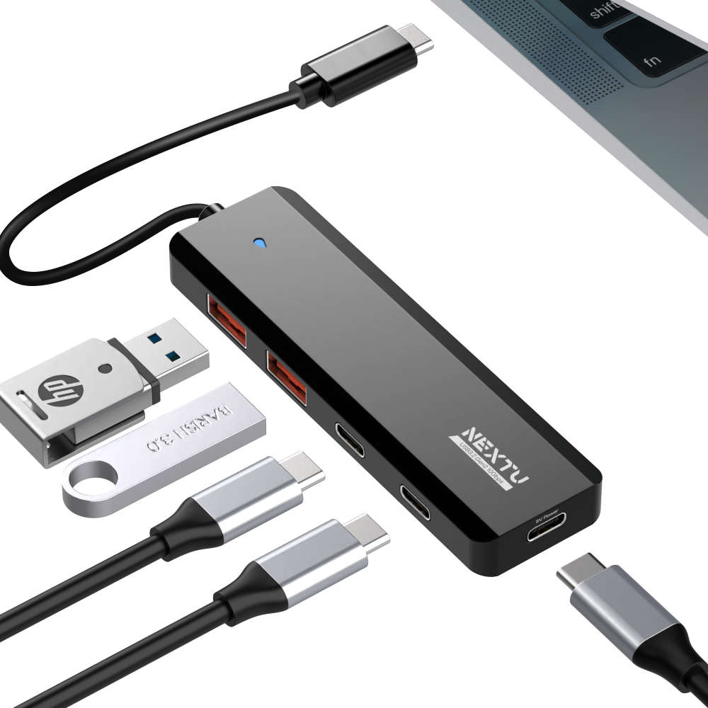 넥스트유 USB-C 4포트 USB허브 10Gbps 3522U3-10G