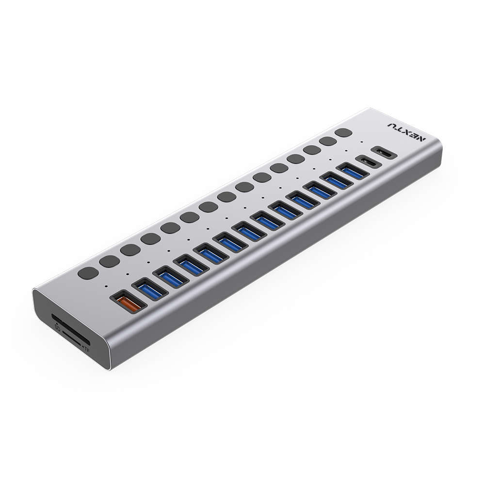 넥스트유 USB-C 17포트 멀티허브 SD 카드리더기 UH3017