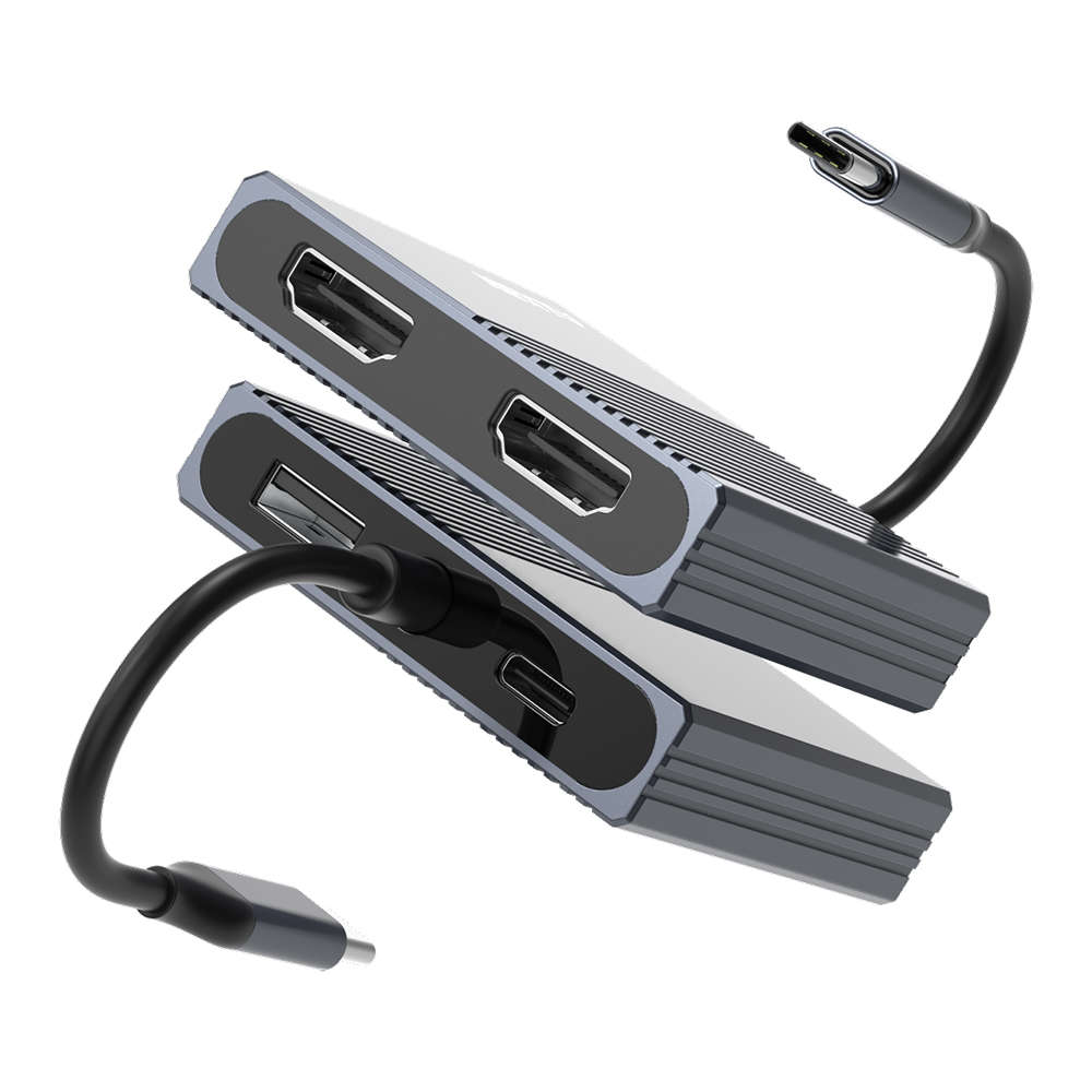 넥스트유 USB-C 듀얼 HDMI 멀티허브 4K60Hz PD100W 2253TCH