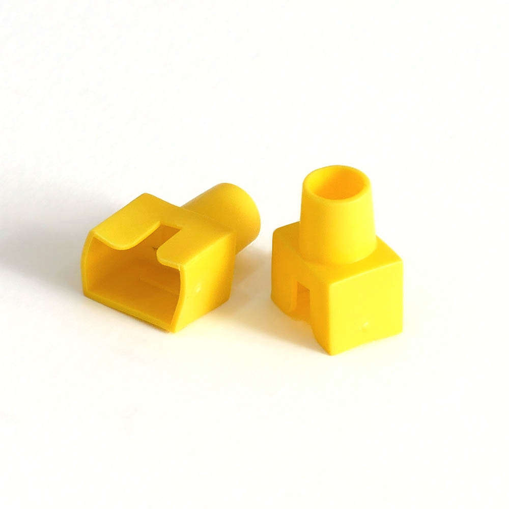 넥스트유 RJ45 랜케이블 보호캡 각부트 노랑 100개입 TLB50YL