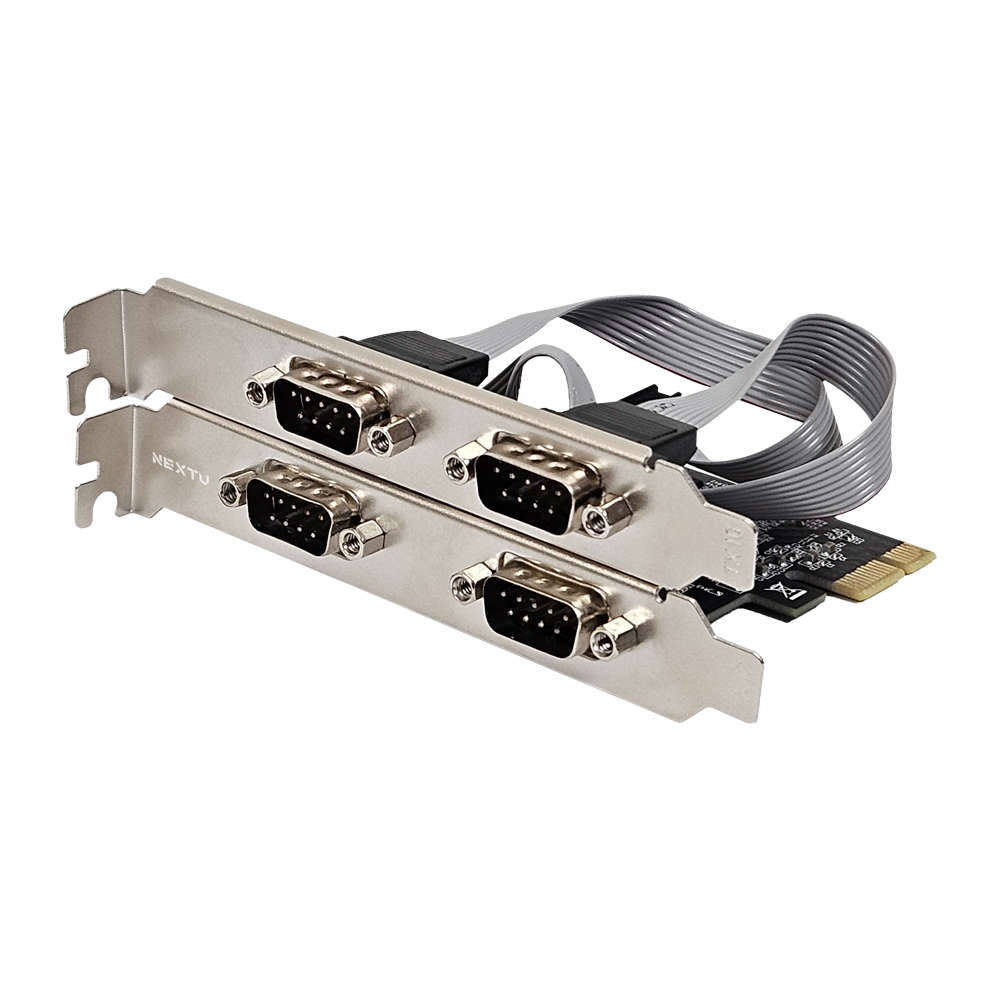 넥스트유 PCIe RS232 시리얼 확장카드 4포트 SL604 PCIe