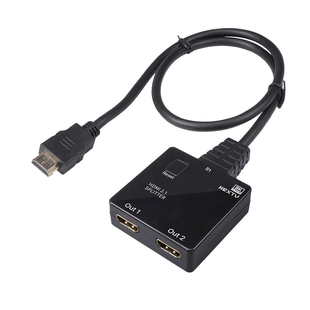 넥스트유 HDMI 분배기 1대2 8K 케이블 일체형 8302SPC8K60