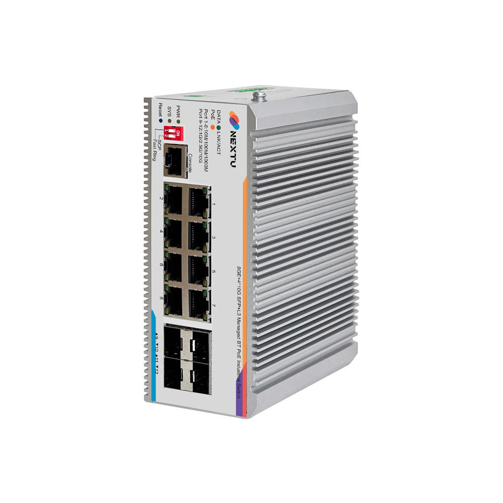 넥스트유 산업용 PoE L3 스위칭허브 8포트 10G SFP BT POE9948MDTL3-10G