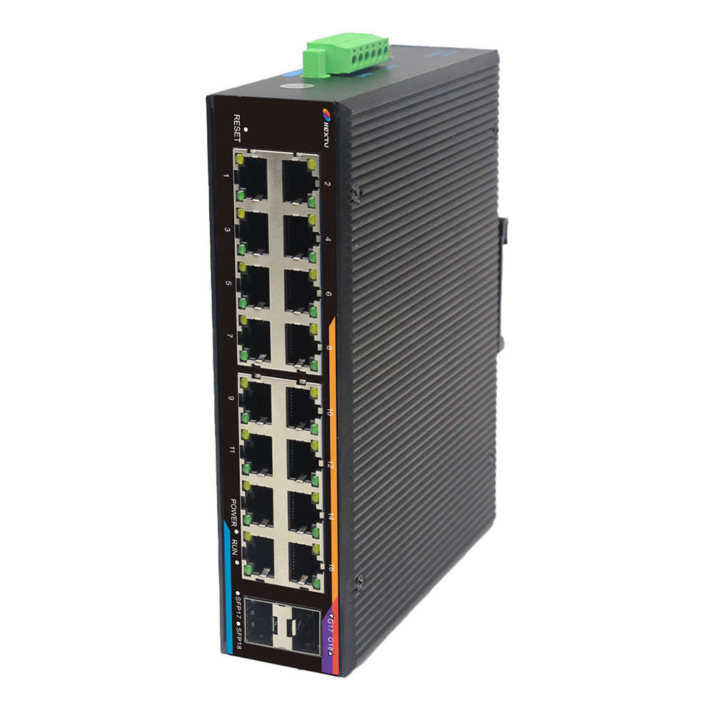 넥스트유 산업용 PoE 스위칭허브 16포트 기가비트 240W POE9518GDT