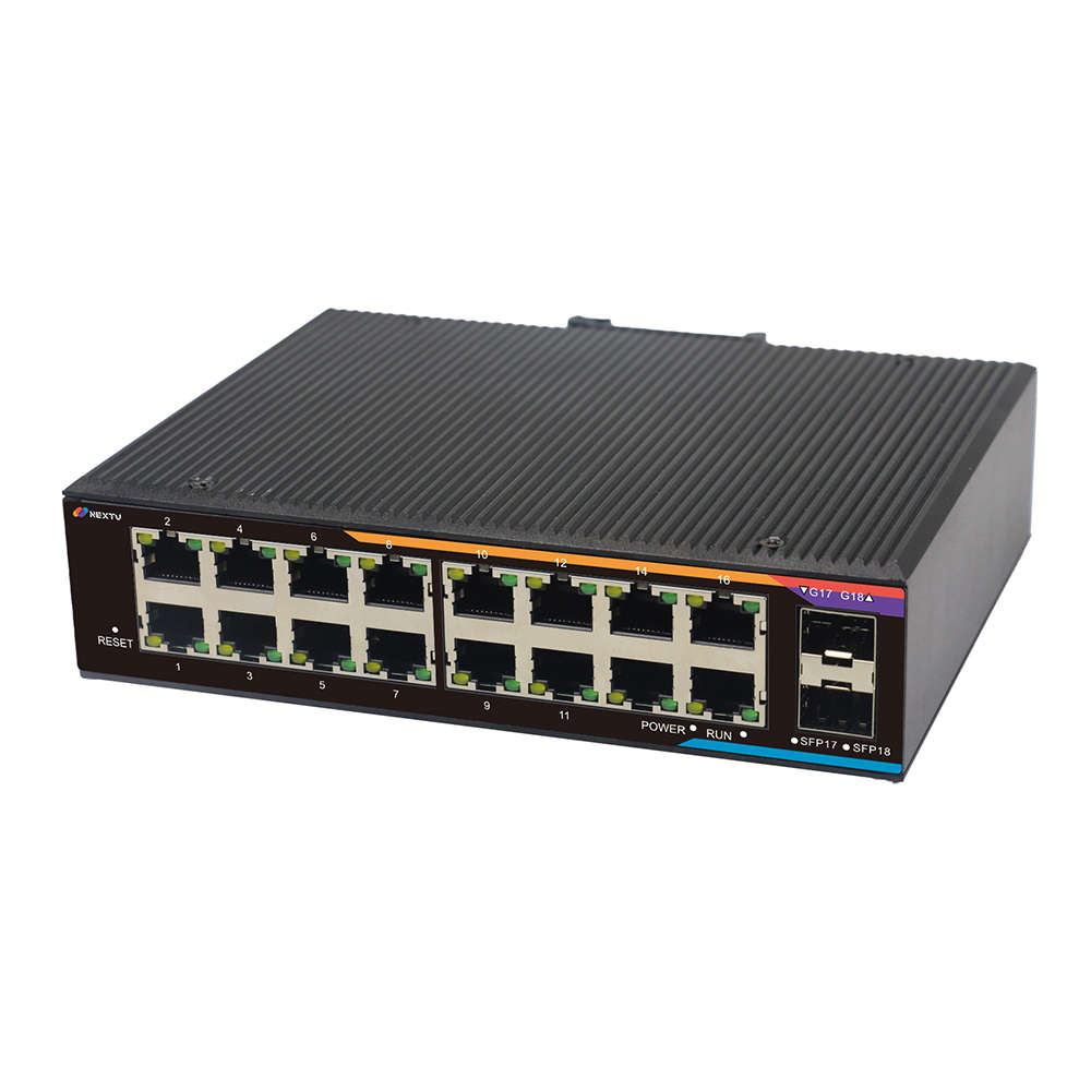 넥스트유 산업용 PoE 스위칭허브 16포트 기가비트 240W POE9518GDT