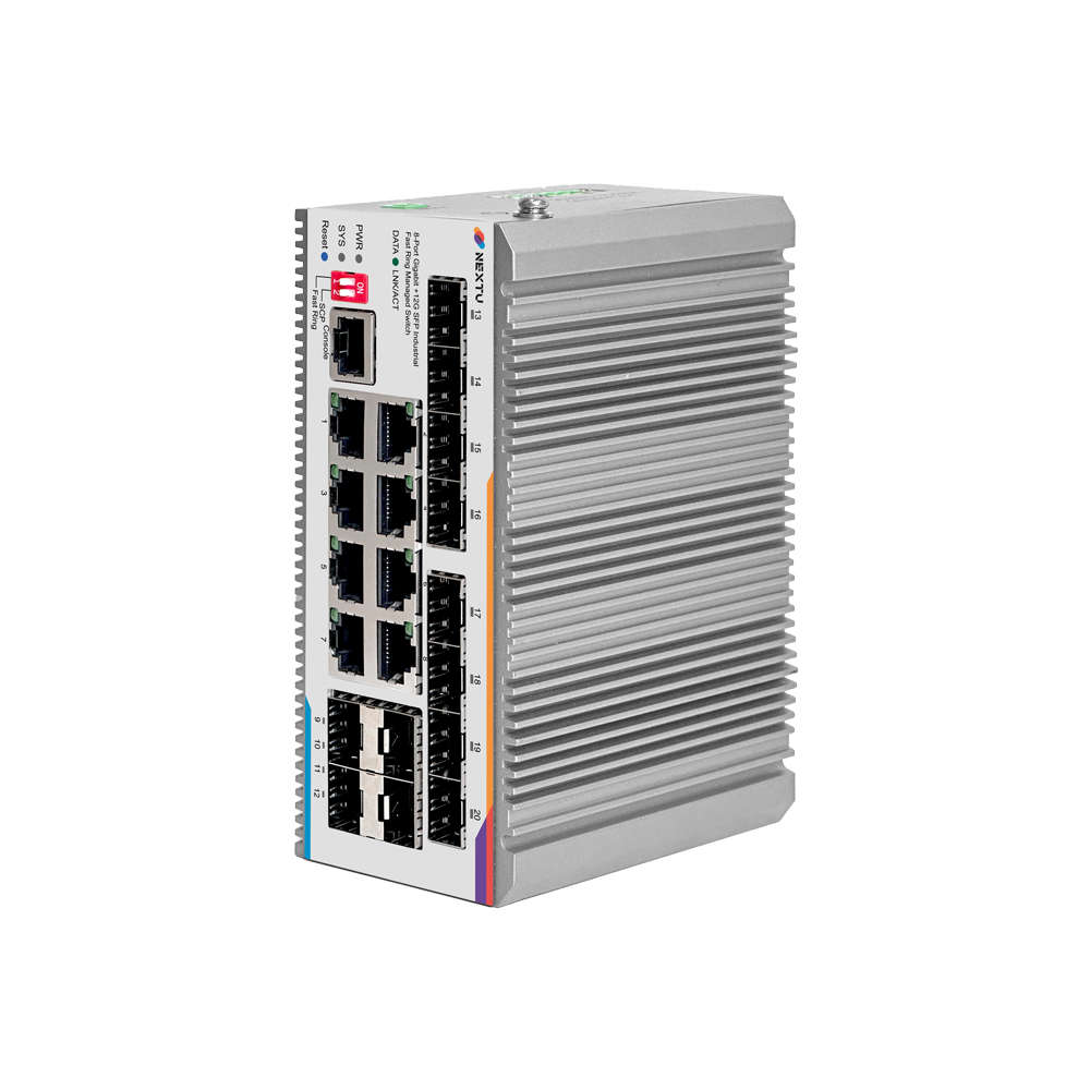 넥스트유 산업용 L2 스위칭허브 8포트 기가비트 12SFP 86416MDTL2