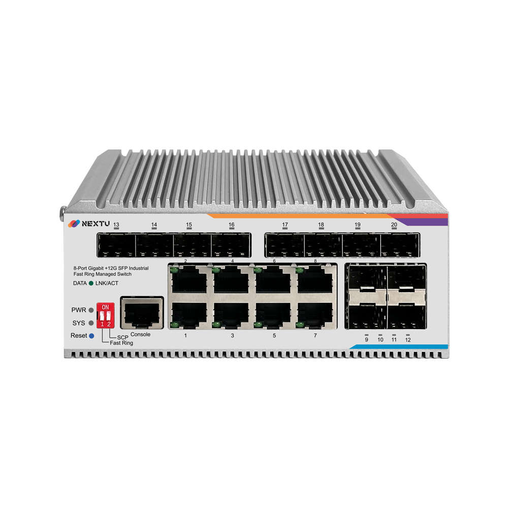 넥스트유 산업용 L2 스위칭허브 8포트 기가비트 12SFP 86416MDTL2