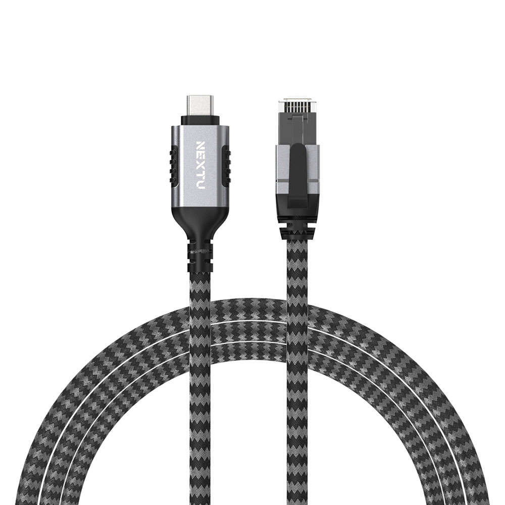 넥스트유 USB-C 유선 랜카드 RJ45 케이블 일체형 2m 3302GTC-RJ45