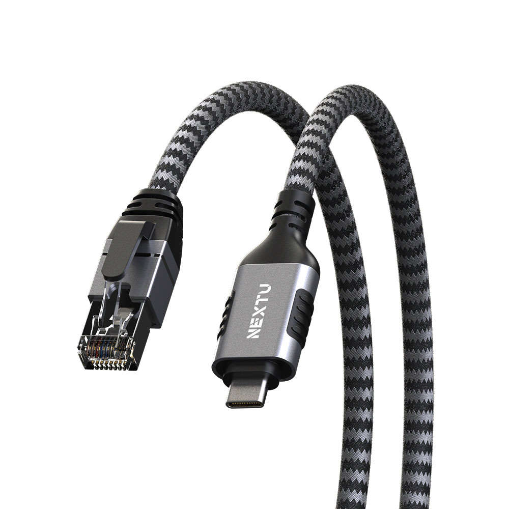 넥스트유 USB-C 유선 랜카드 RJ45 케이블 일체형 2m 3302GTC-RJ45