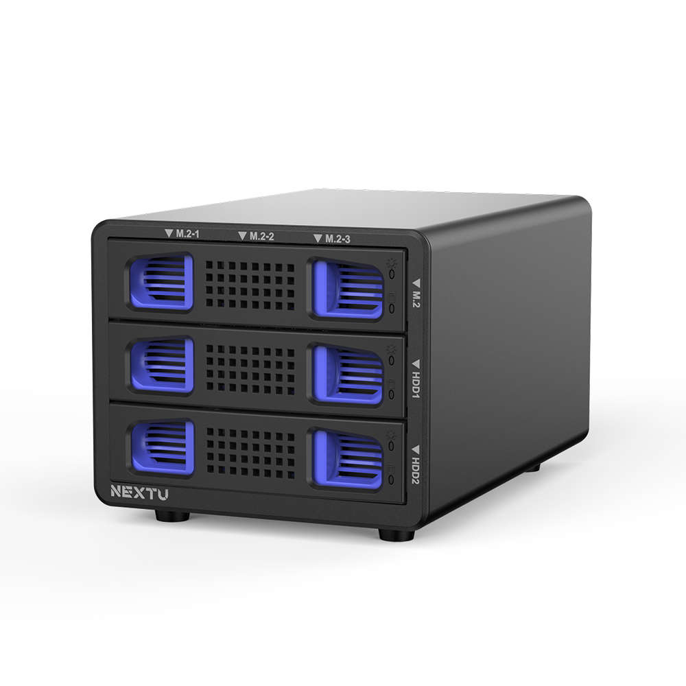 넥스트유 USB 3.2 Gen2 NVMe HDD SSD 3베이 스토리지 933TC-HB