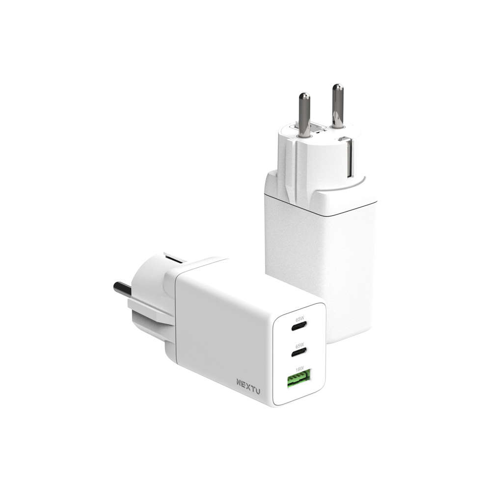 넥스트유 GaN PD PPS 65W 멀티 고속충전기 화이트 QC643GAN