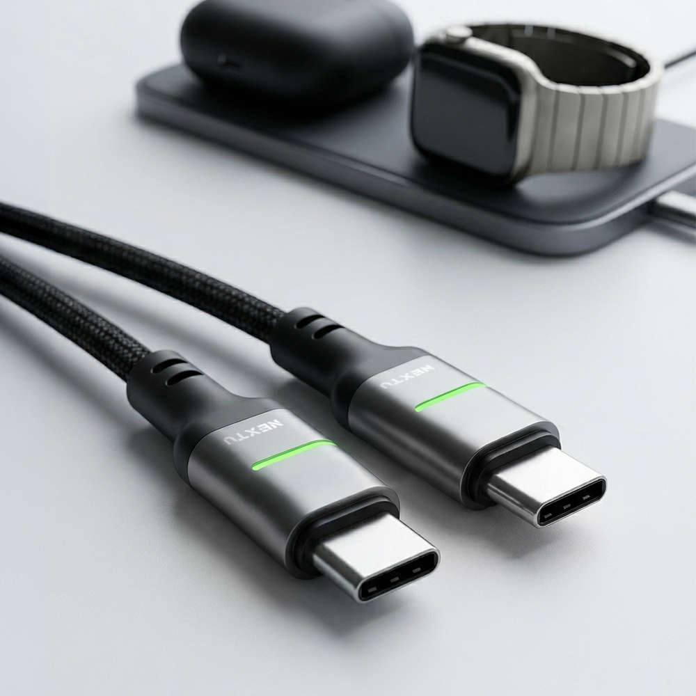 넥스트유 USB C to C 충전 케이블 60W LED 3m CC8703