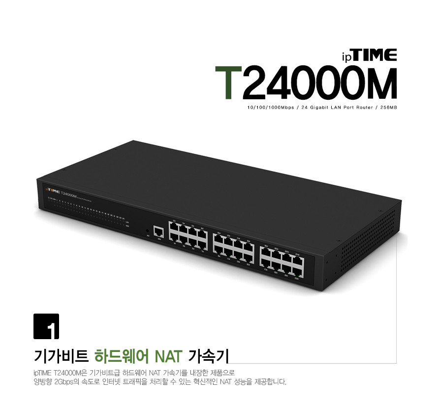 ipTIME T24000M 기가비트 유선공유기