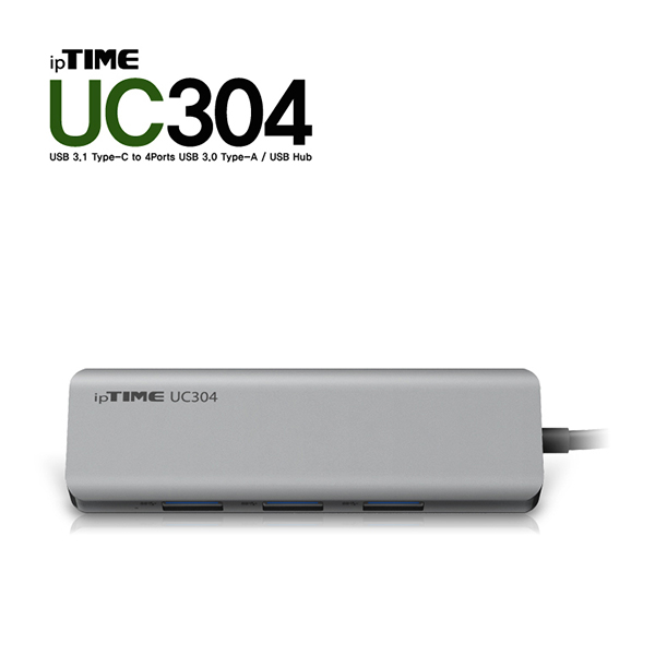 ipTIME UC304 USB3.1 Type C 4포트 무전원 허브