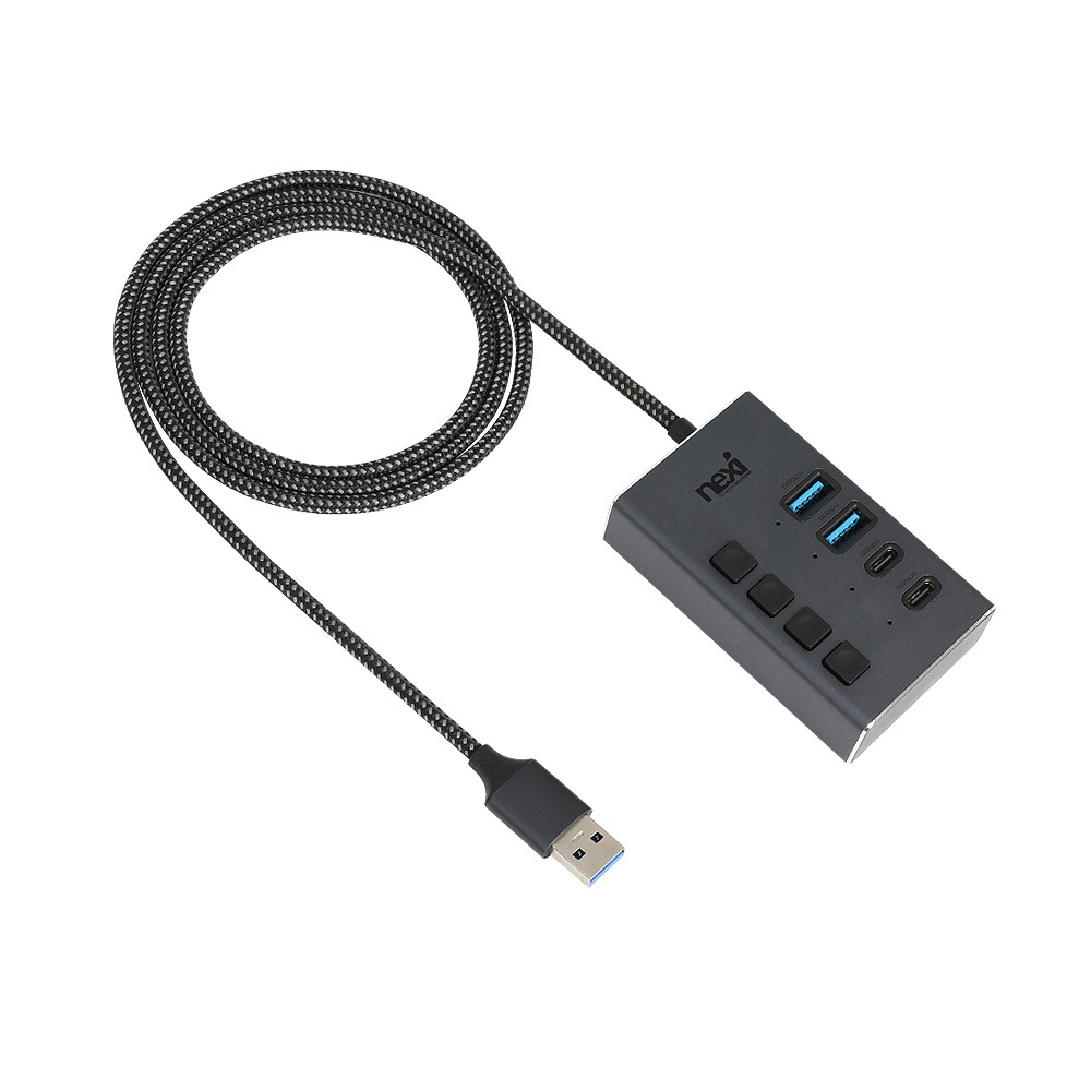 NX1410 USB3.0 4포트 유전원 멀티 허브(NX-UH304-22ACP)