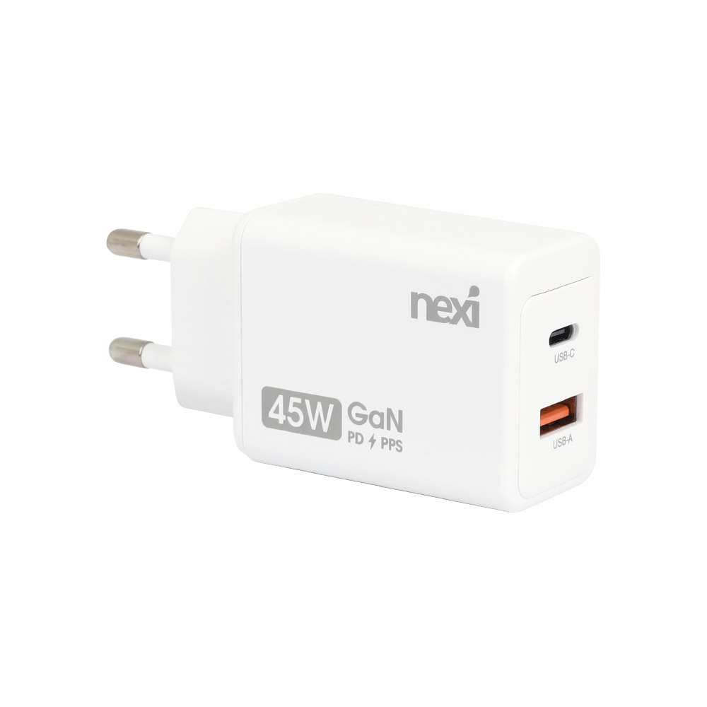 NX1481 45W GaN PD-PPS 고속충전기 화이트(NX-PD45W-CA(W))