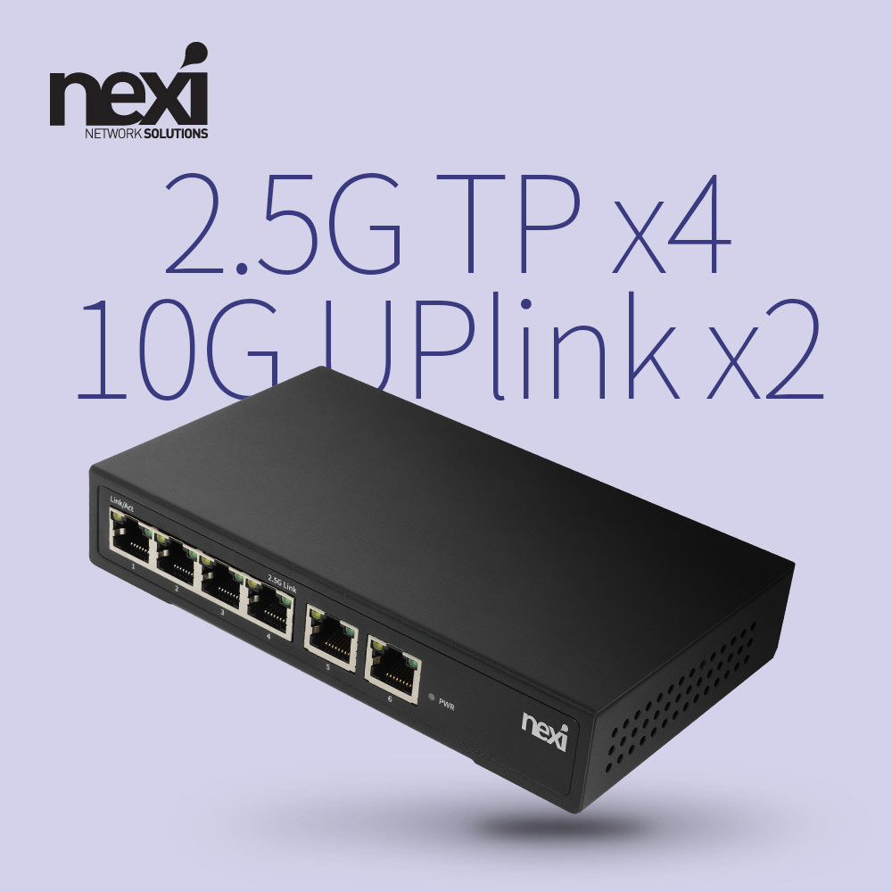 NX1743 2.5G 4+2포트 10G 허브(NX-S25G1006-N)
