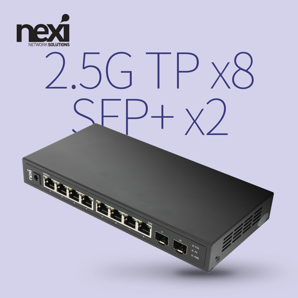 NX1745 2.5G 8+2SFP 10G 허브(NX-S25G1210F)
