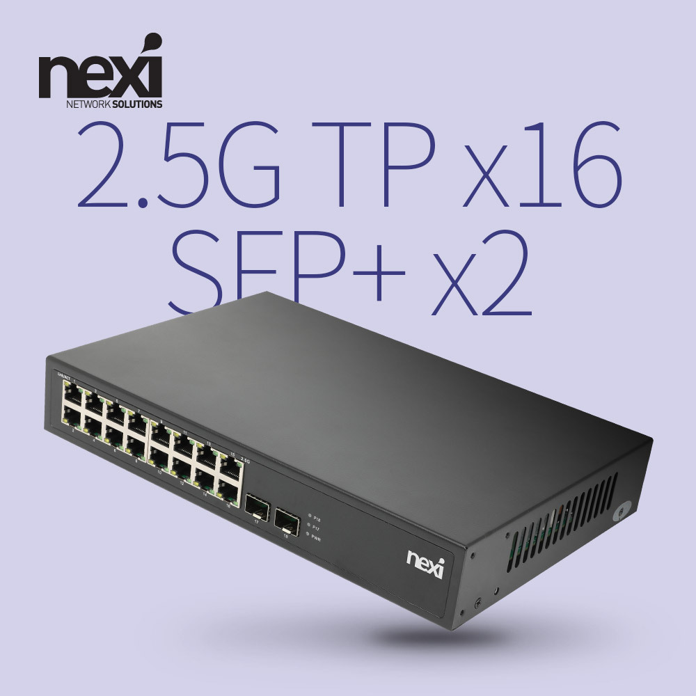 NX1747 2.5G 16포트 허브(NX-S25G1218F)