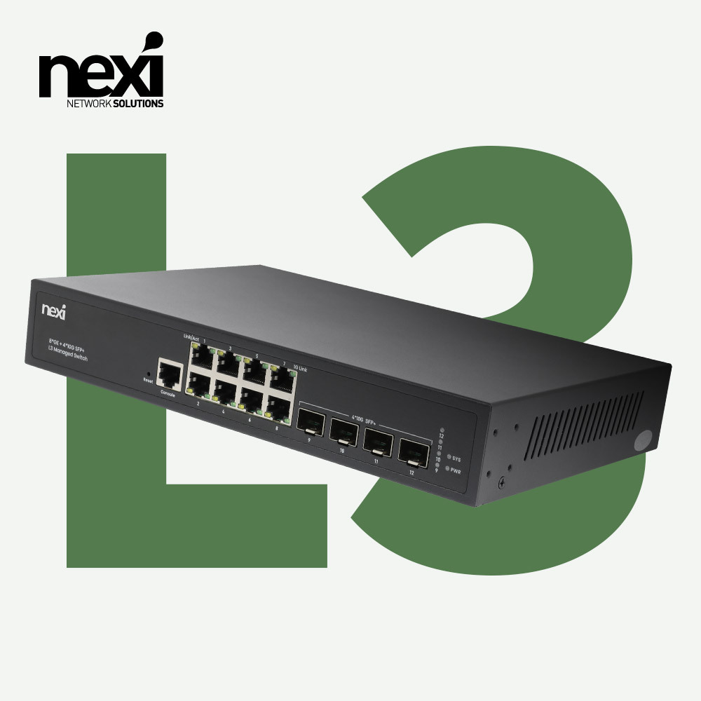 NX1579 8포트+4포트 SFP+ L3 관리형 기가허브(NX-SG3012F-L3)