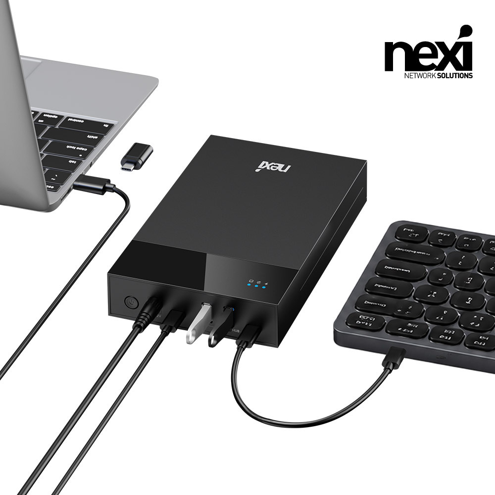 NX1708 USB3.0 3.5인치 외장하드케이스+3포트 USB허브(NX-U3035HC-HUB)