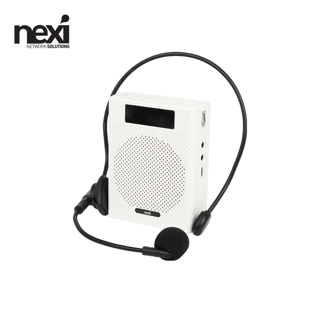 NX1535 휴대용 블루투스 마이크 앰프 화이트(NX-BWMIC-W)