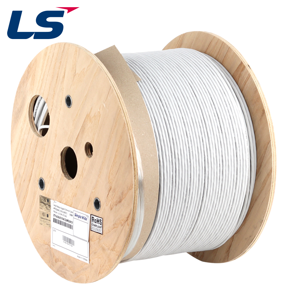 LS전선 SimpleWide 장거리 PoE 케이블 500m (단선/그레이) SimpleWide CM 500m GY