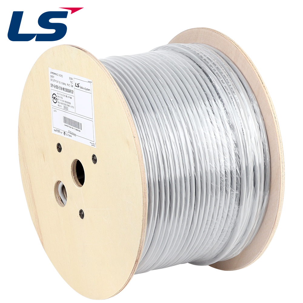 LS전선 CAT.5E SF/UTP 케이블 300m (단선/그레이) SFP-E-C5G-E1VN-M 4P GY