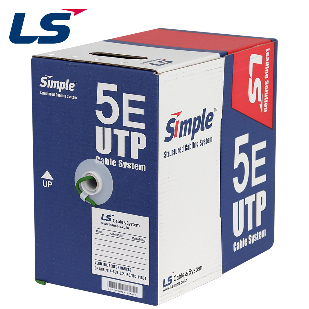 LS전선 CAT.5E UTP 케이블 300m (단선/그린) LS CAT.5E UTP 300m(Green)