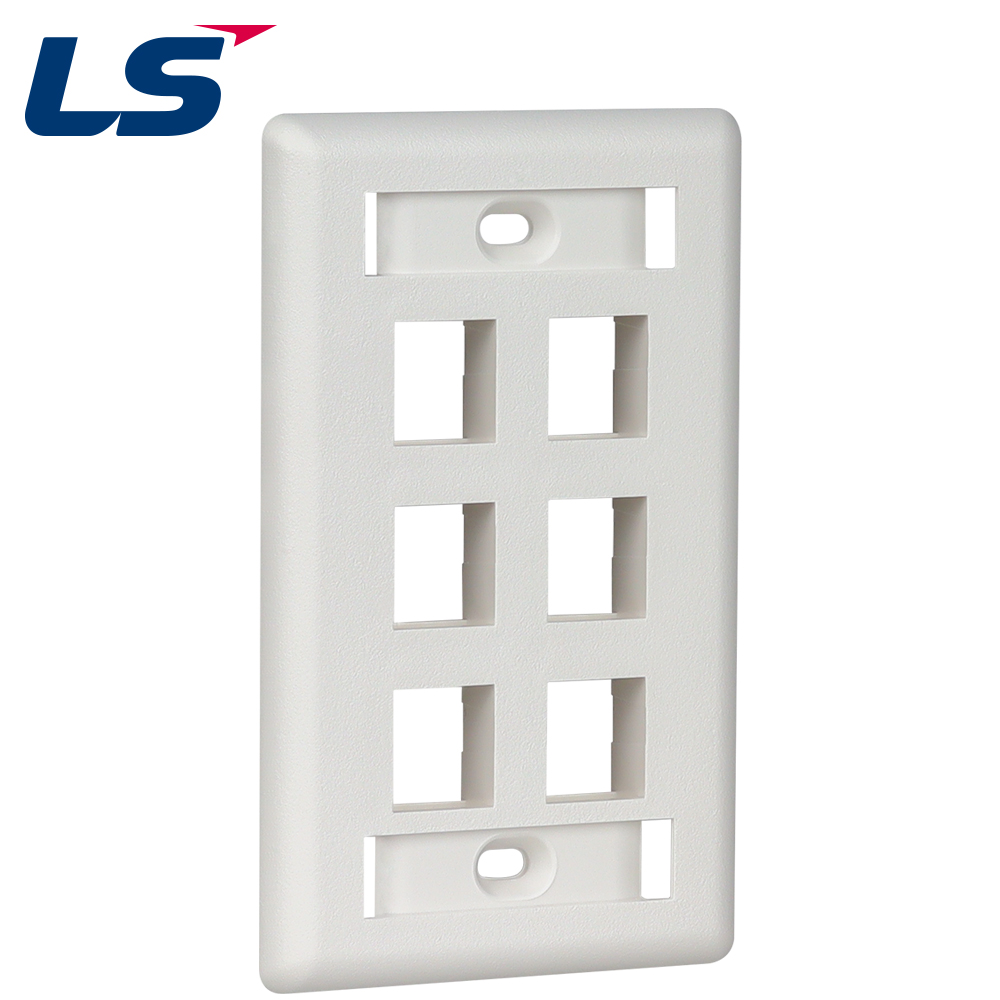 LS전선 아울렛 페이스 플레이트 6구 LS-FP-US-6PORT