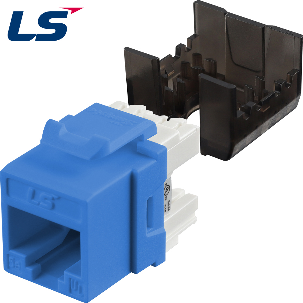 LS전선 CAT.5E UTP 키스톤잭 (블루) LS-MJ-UC5E-BL-ERI