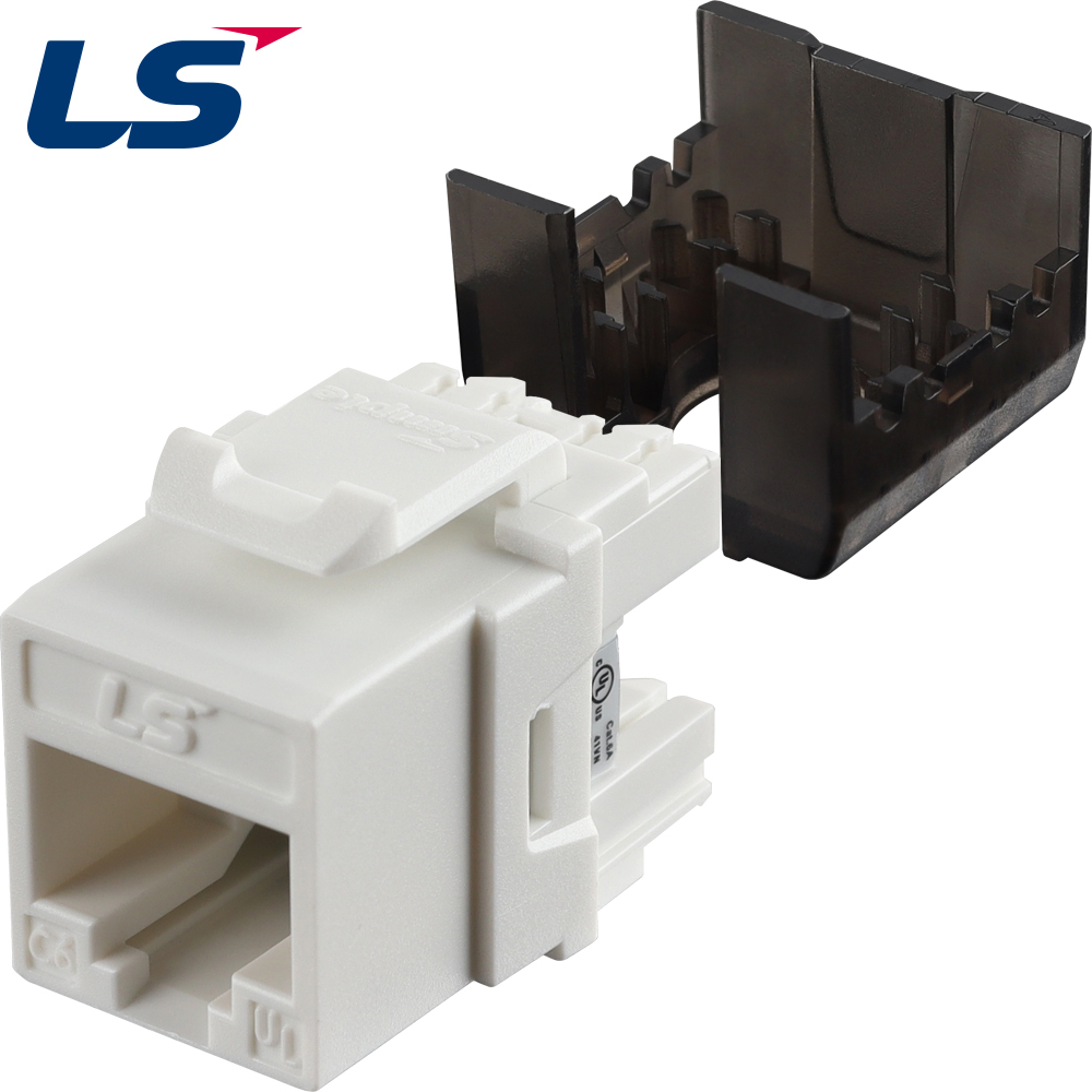LS전선 CAT.6 UTP 키스톤잭 (화이트) LS-MJ-UC6-WH-ERI
