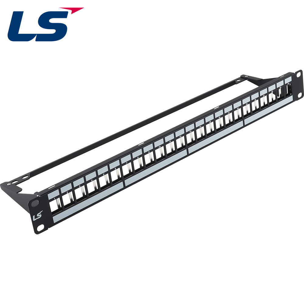 LS전선 24포트 키스톤잭 마운팅 판넬(1U) LS-PP-24P-E-LWM