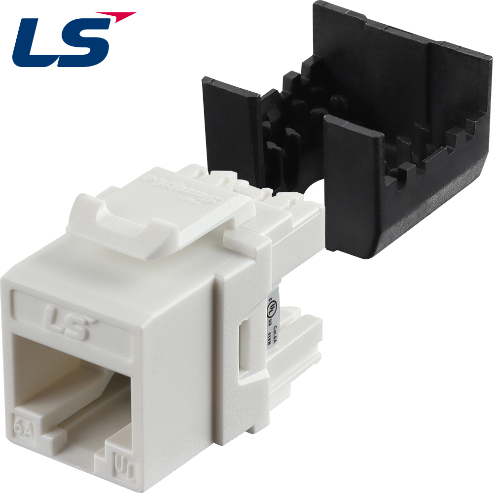LS전선 CAT.6A UTP 키스톤잭 (화이트) LS-MJ-UC6A-WH-ERI