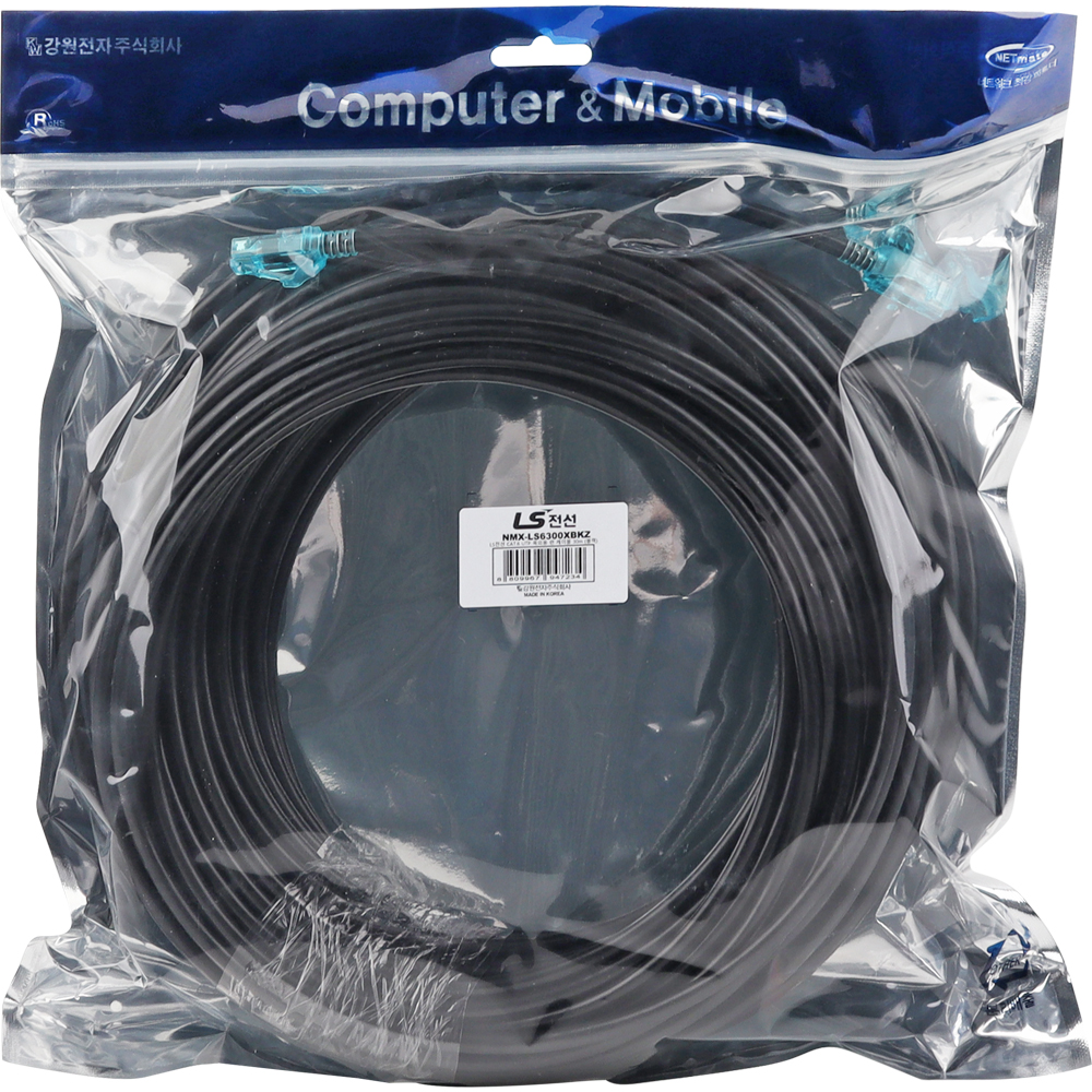 LS전선 CAT.6 UTP 옥외용 랜 케이블 30m (블랙) NMX-LS6300XBKZ
