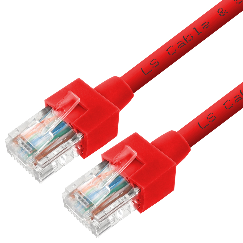 LS전선 CAT.5E UTP 랜 케이블 5m (레드) NMX-LS550R