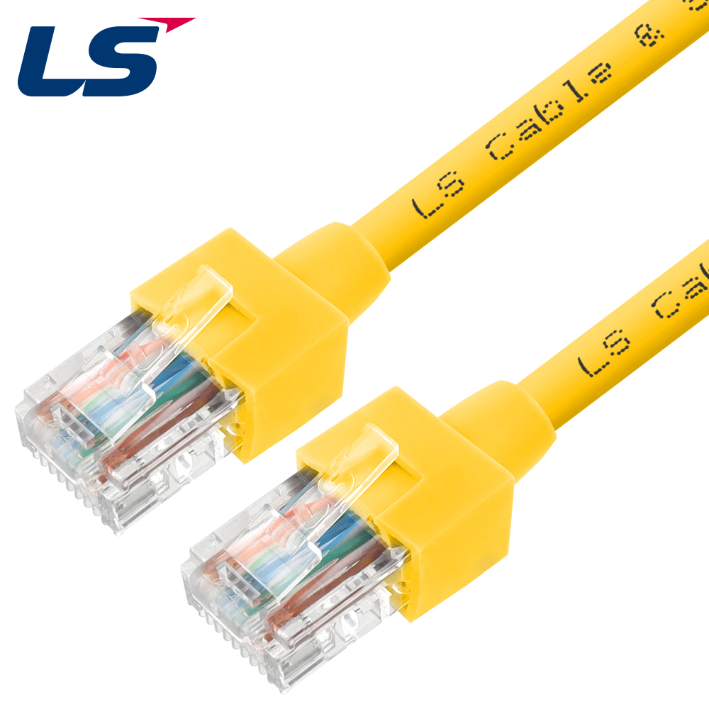 LS전선 CAT.5E UTP 랜 케이블 1m (옐로우) NMX-LS510Y