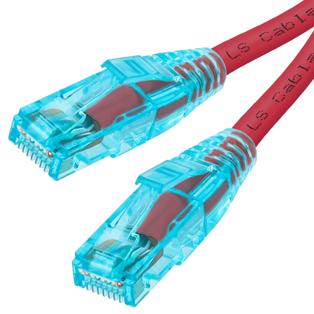 LS전선 CAT.6 UTP 랜 케이블 0.5m, 레드 NMX-LS605R